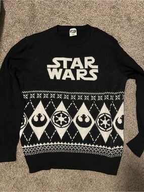 Star Wars Black and White Icon Knit Crewneck Sweater